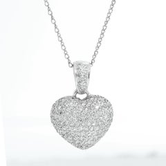 18k White Gold Pave Diamond Necklace