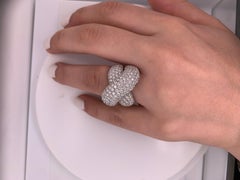 18 Karat White Gold Pave Dome Diamond Rings