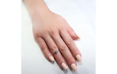 18K White Gold Pave Ring with 0.20ct Side Diamonds