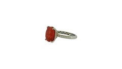 18K White Gold Paved & Cushion-Cut Ruby Ring GIA Certified