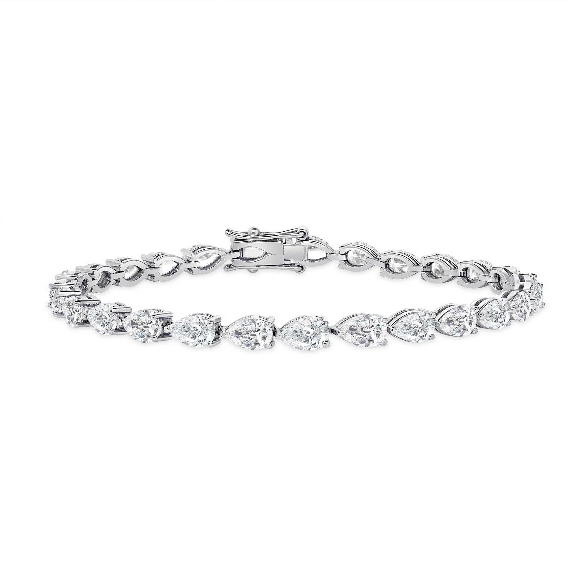 pear shaped tennis bracelet