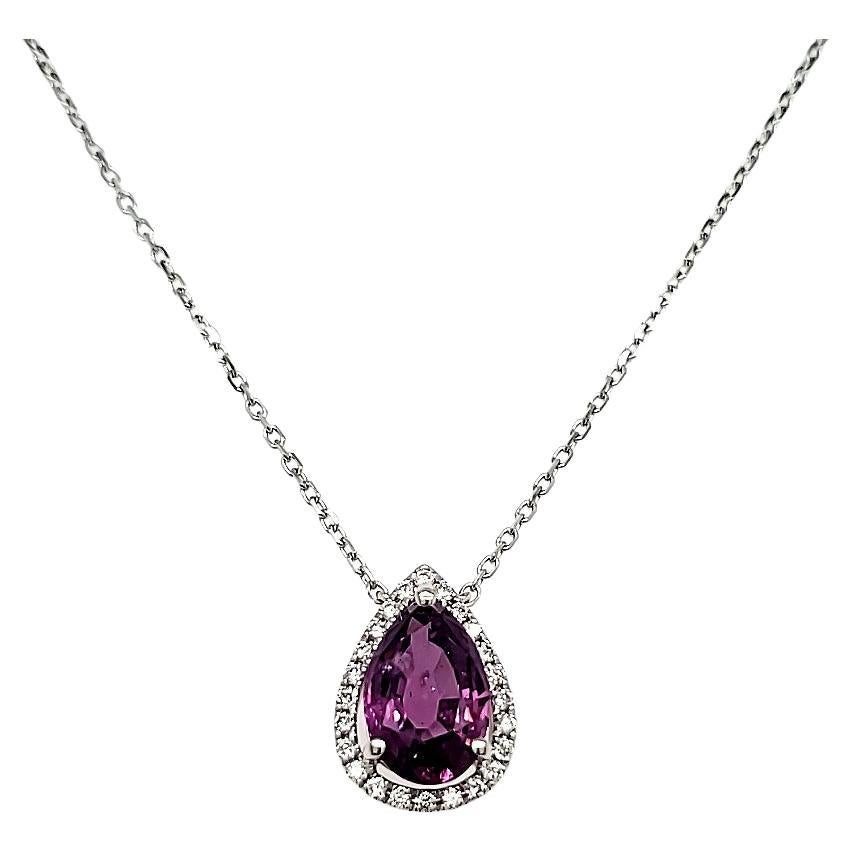 Purple Sapphire Pendant Necklaces