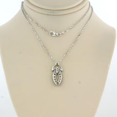18k White Gold Pendant Necklace with 0.30ct Brilliant Cut Diamonds