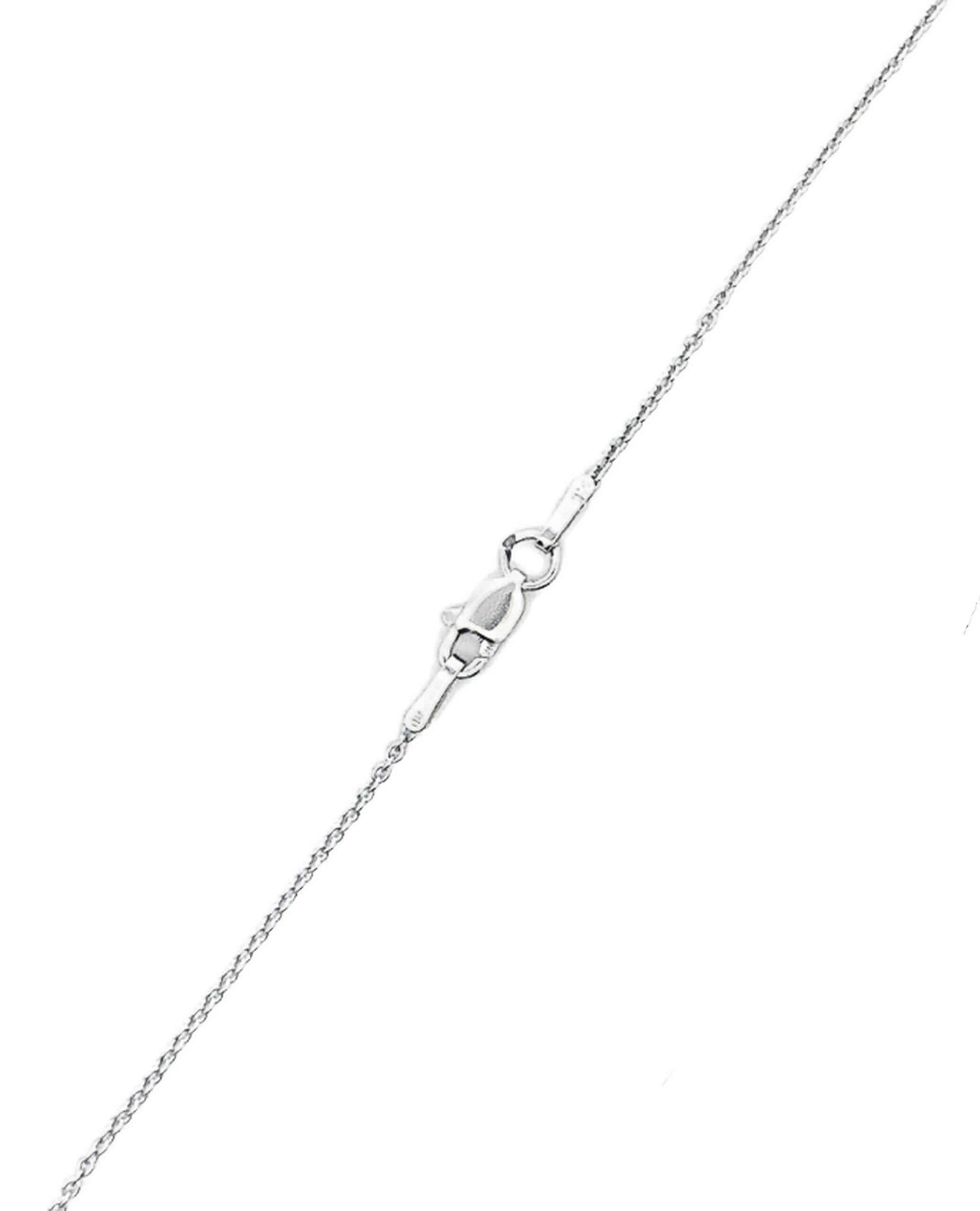Contemporaneo Ciondolo in oro bianco 18K con diamanti e smeraldo centrale in vendita