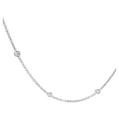 Collier "Diamants à la verge" en or blanc 18k de Penny Preville - 16.5in