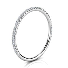 18k White Gold Petite Carole Micro-Prong Diamond Ring '1/6 Ct. tw'
