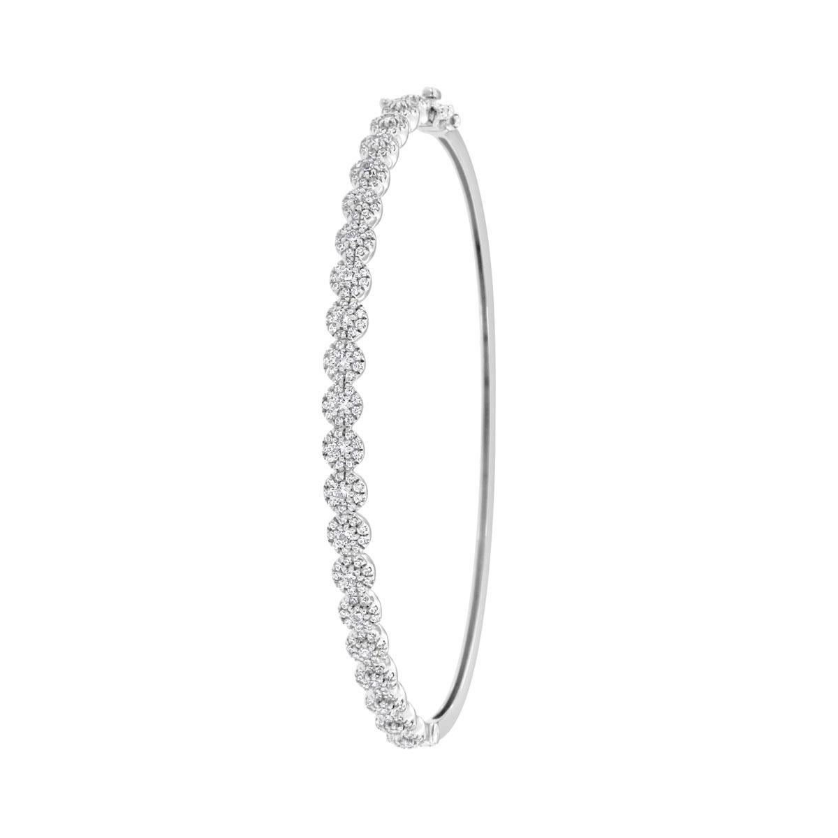 This petite halo bangle features round brilliant diamonds micro-prong-set for maximum brilliance. Experience the difference!

Product details: 

Center Gemstone Type: NATURAL DIAMOND
Center Gemstone Color: WHITE
Center Gemstone Shape: ROUND
Center