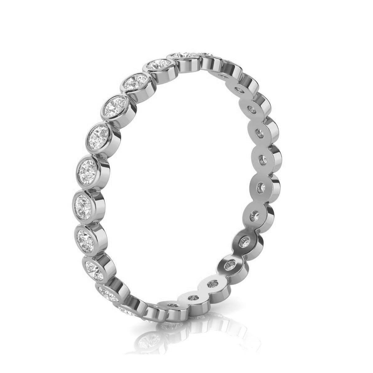 For Sale:  18k White Gold Petite Zivit Eternity Diamond Ring '1/2 Ct. Tw' 2