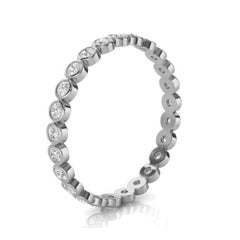 18k White Gold Petite Zivit Eternity Diamond Ring '1/2 Ct. Tw'