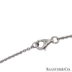 18k white gold pie cut pear and Emerald setting natural diamond necklace