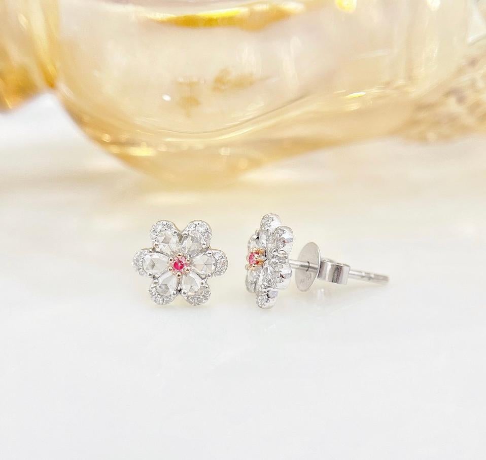 18K White Gold Pink Diamond Snowflake Stud Earrings with Diamonds

2 Pink Diamonds - 0.30 CT
Diamonds - 0.12 CT

Total Weight - 1.41 GM