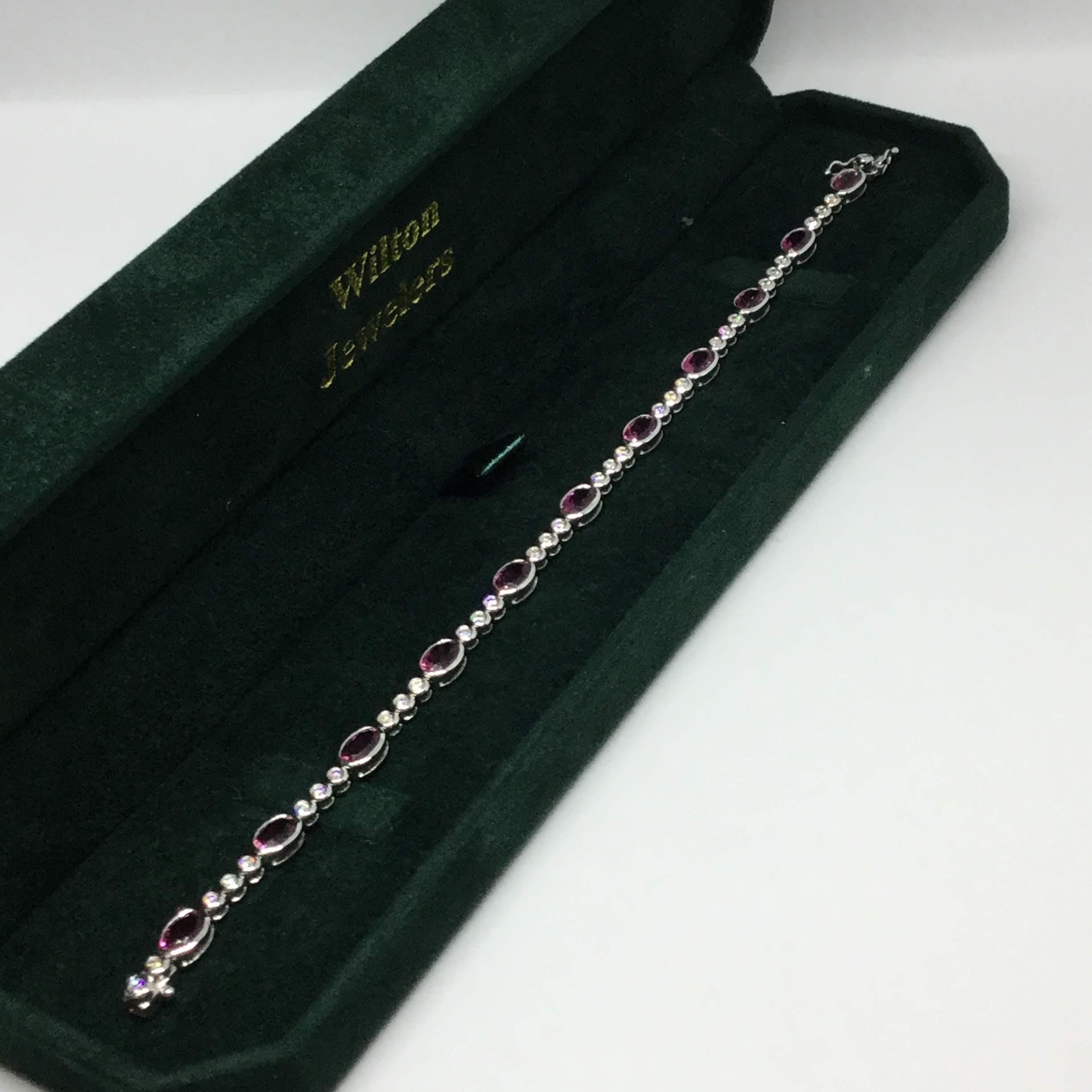 pink tourmaline tennis bracelet