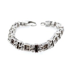 18 Karat White Gold and Platinum Diamond Bracelet
