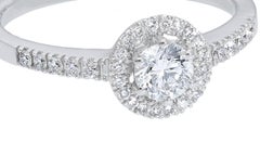 18K White Gold Pradera Halo Engagement Ring with Diamonds