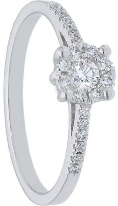 18K White Gold Pradera Magic Engagement Ring with Diamonds