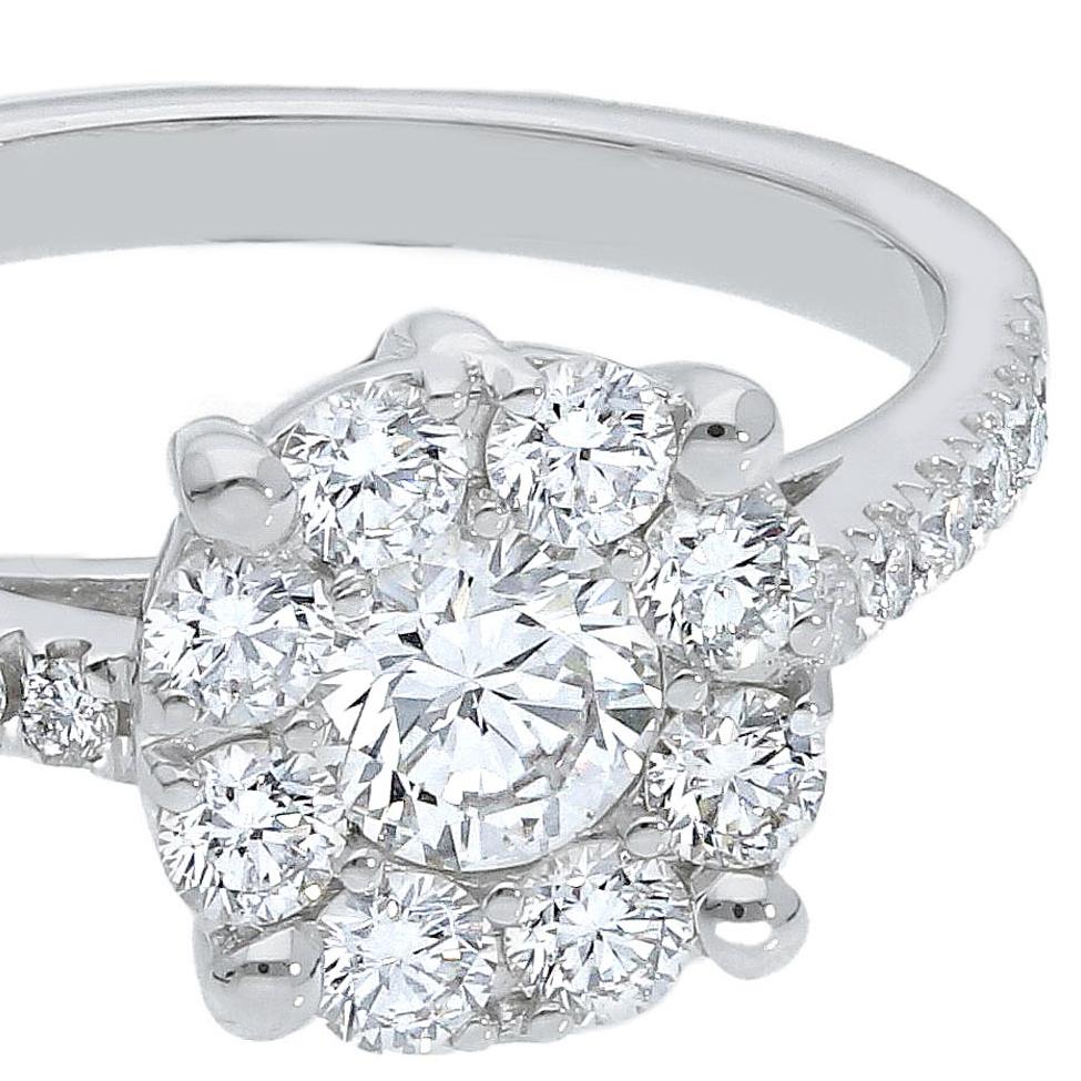 En vente :  Bague de fiançailles Pradera Magic en or blanc 18 carats avec diamants 3