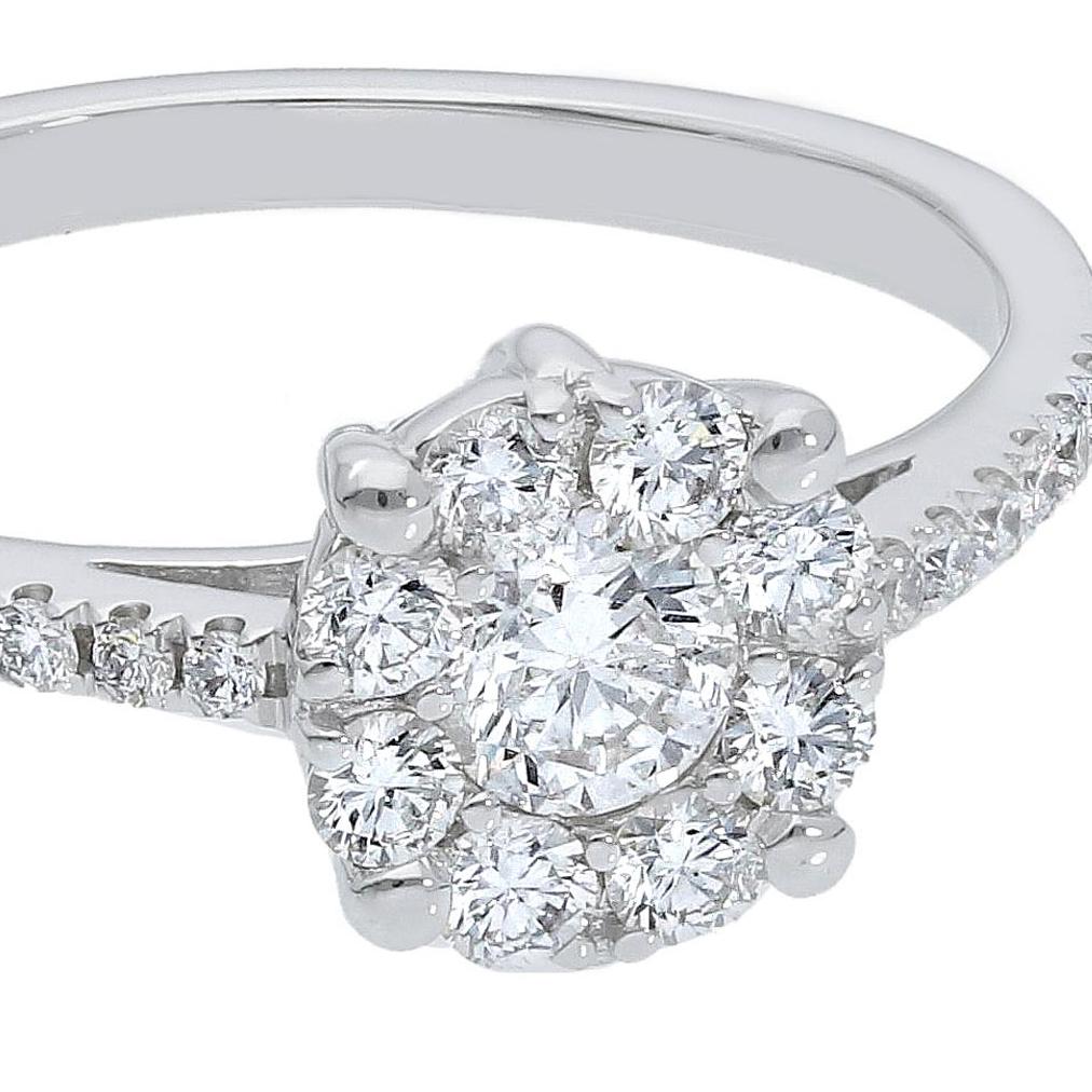 For Sale:  18K White Gold Pradera Magic Engagement Ring with Diamonds 4