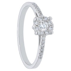 18 Karat Weißgold Pradera Magischer Verlobungsring mit Diamanten