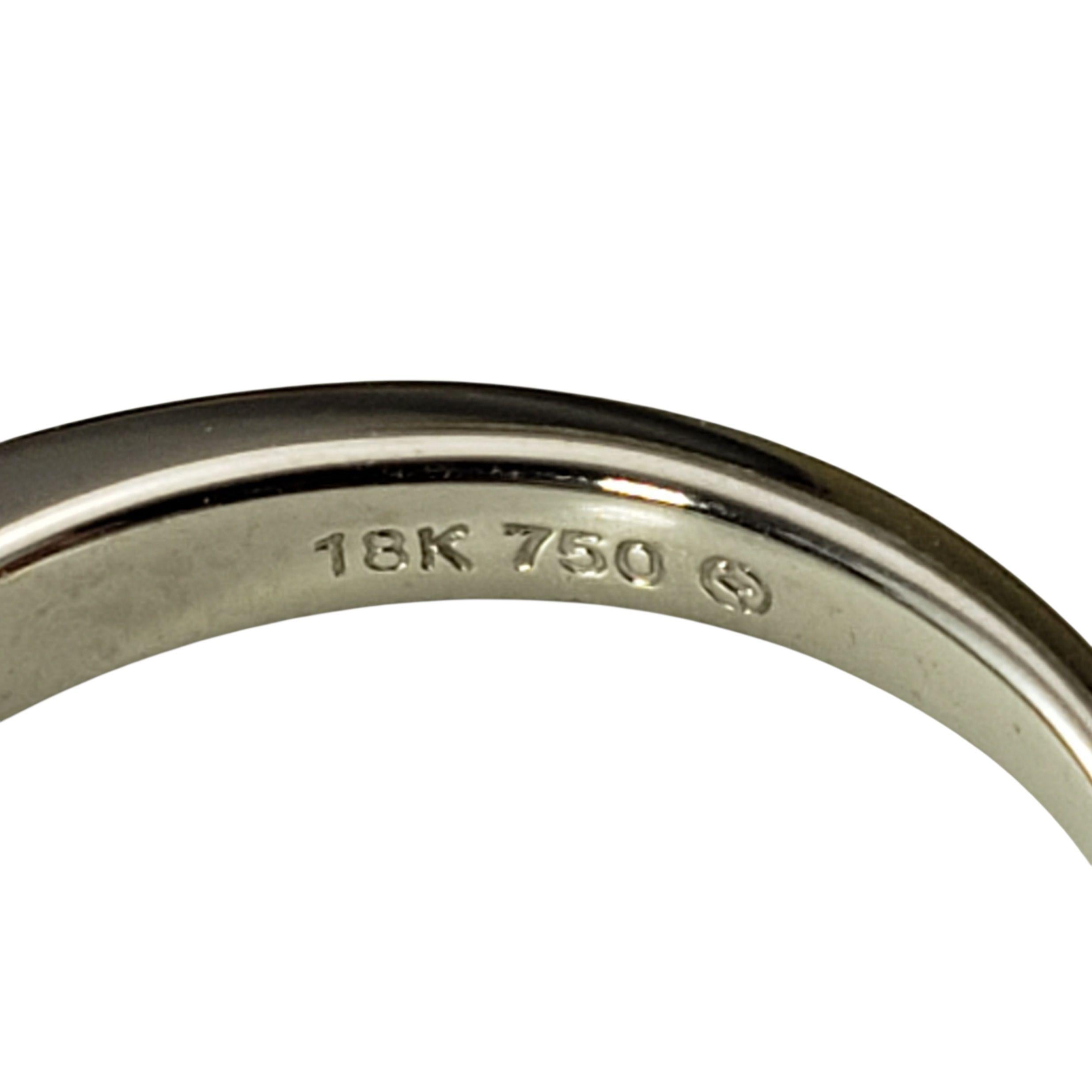 18K Weißgold Prinzessin Cut Diamond Band Ring Größe 6 #23320 im Angebot 1