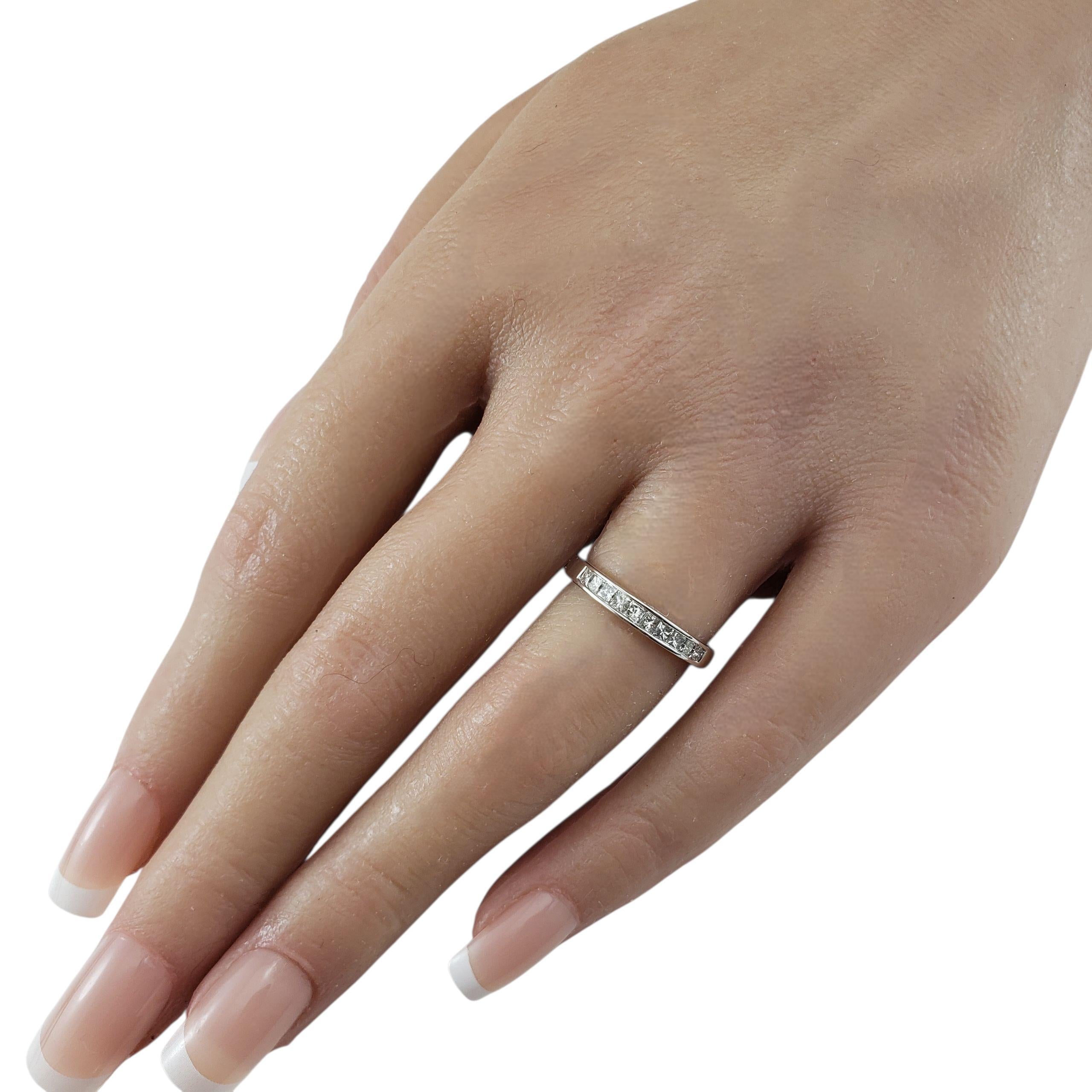 18K Weißgold Prinzessin Cut Diamond Band Ring Größe 6 #23320 im Angebot 2