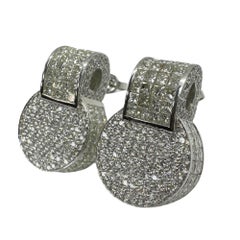 18K White Gold Princess Cut Diamond Earrings