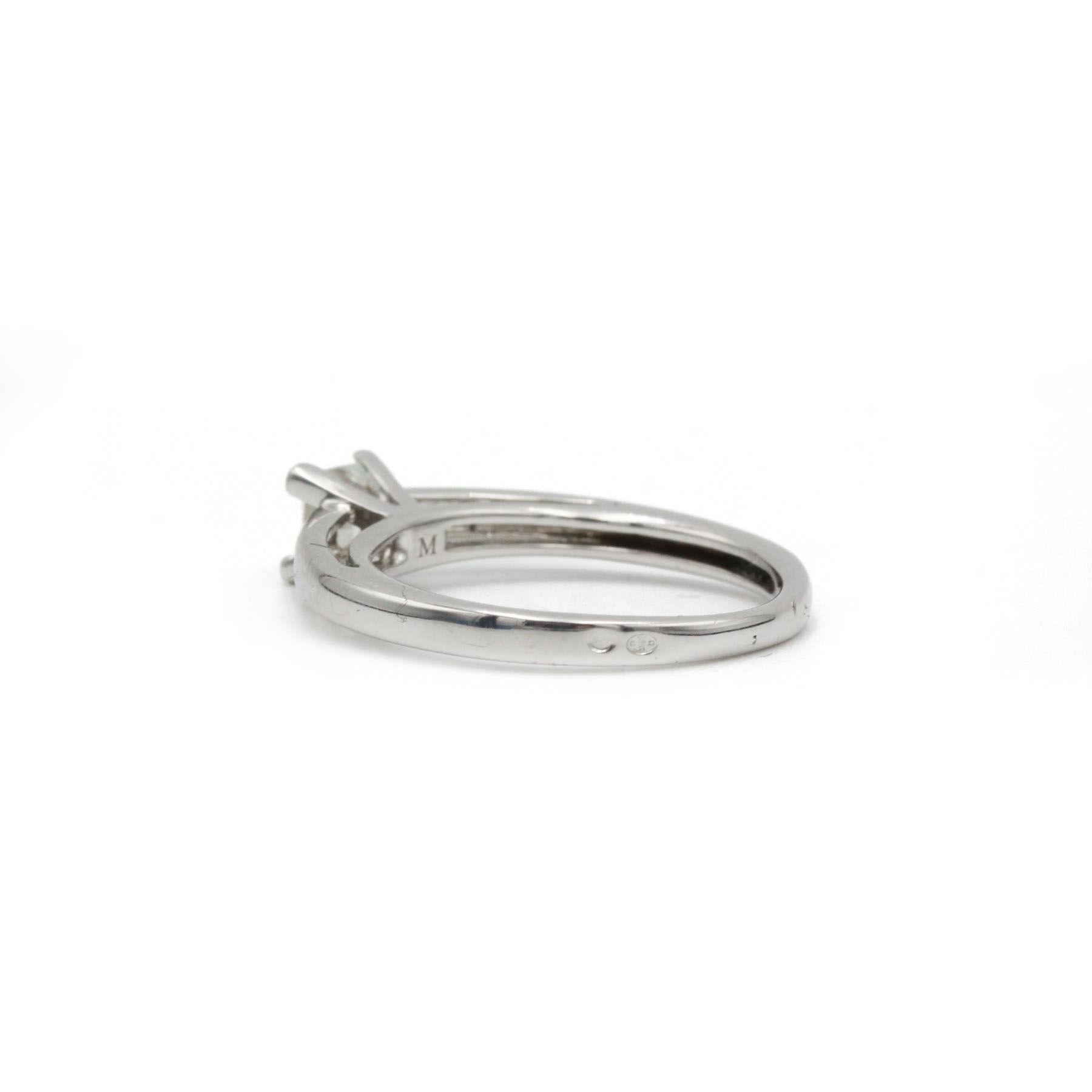 Anillo solitario de diamantes talla princesa de oro blanco de 18 quilates, 0,50 ct F VS Corte princesa en venta