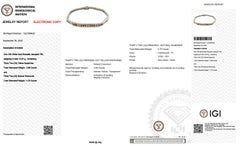 18K White Gold Princess Cut Tennis Bracelet 8.71 TCW Diamonds & Sapphires