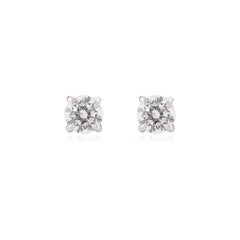 Pendientes de oro blanco de 18 quilates con montura de moissanita Regalo de compromiso para ella