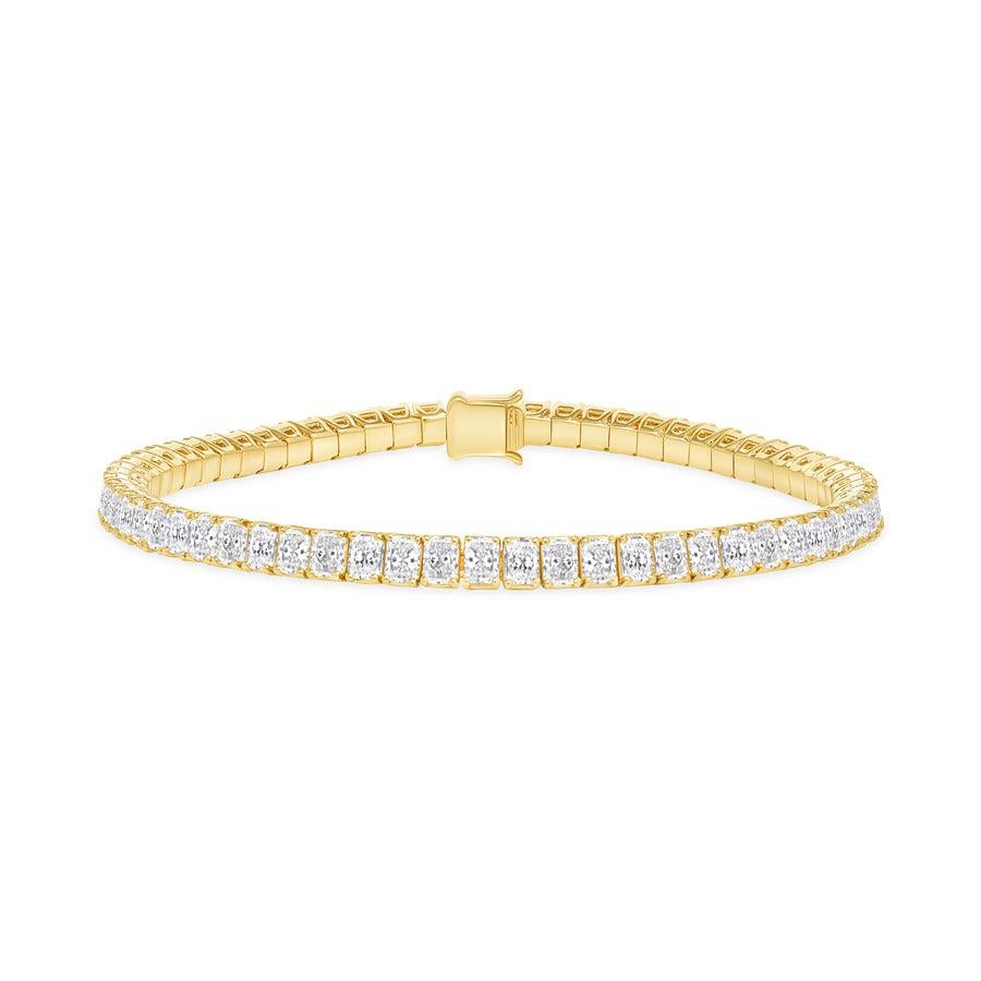 18k Weißgold Strahlendes Diamant-Tennisarmband, F Farbe Vs, natürliche Erdgesteine Minen (Radiantschliff) im Angebot