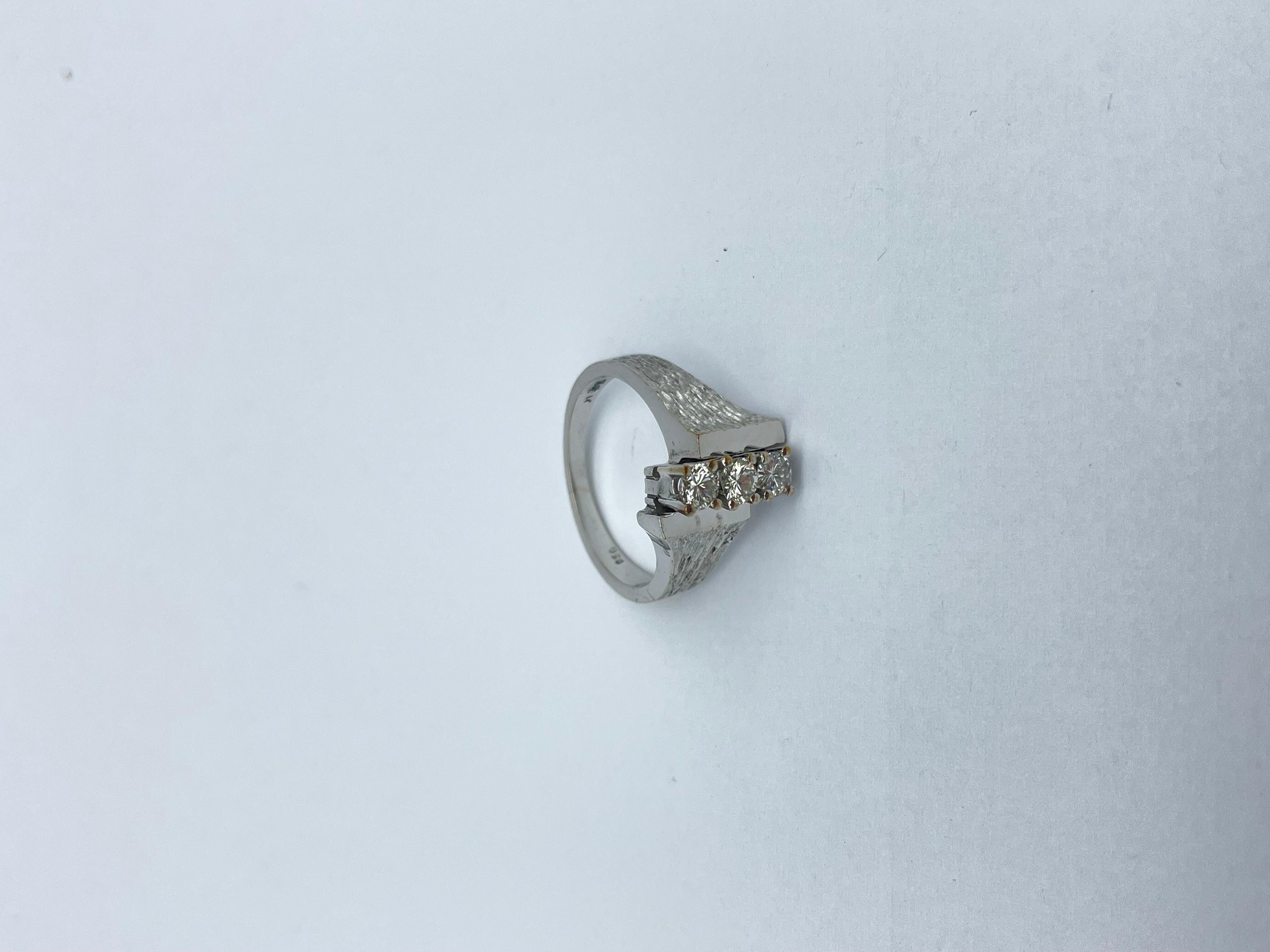 18k White Gold Ring, Diamonds 0.50 Carat For Sale 1
