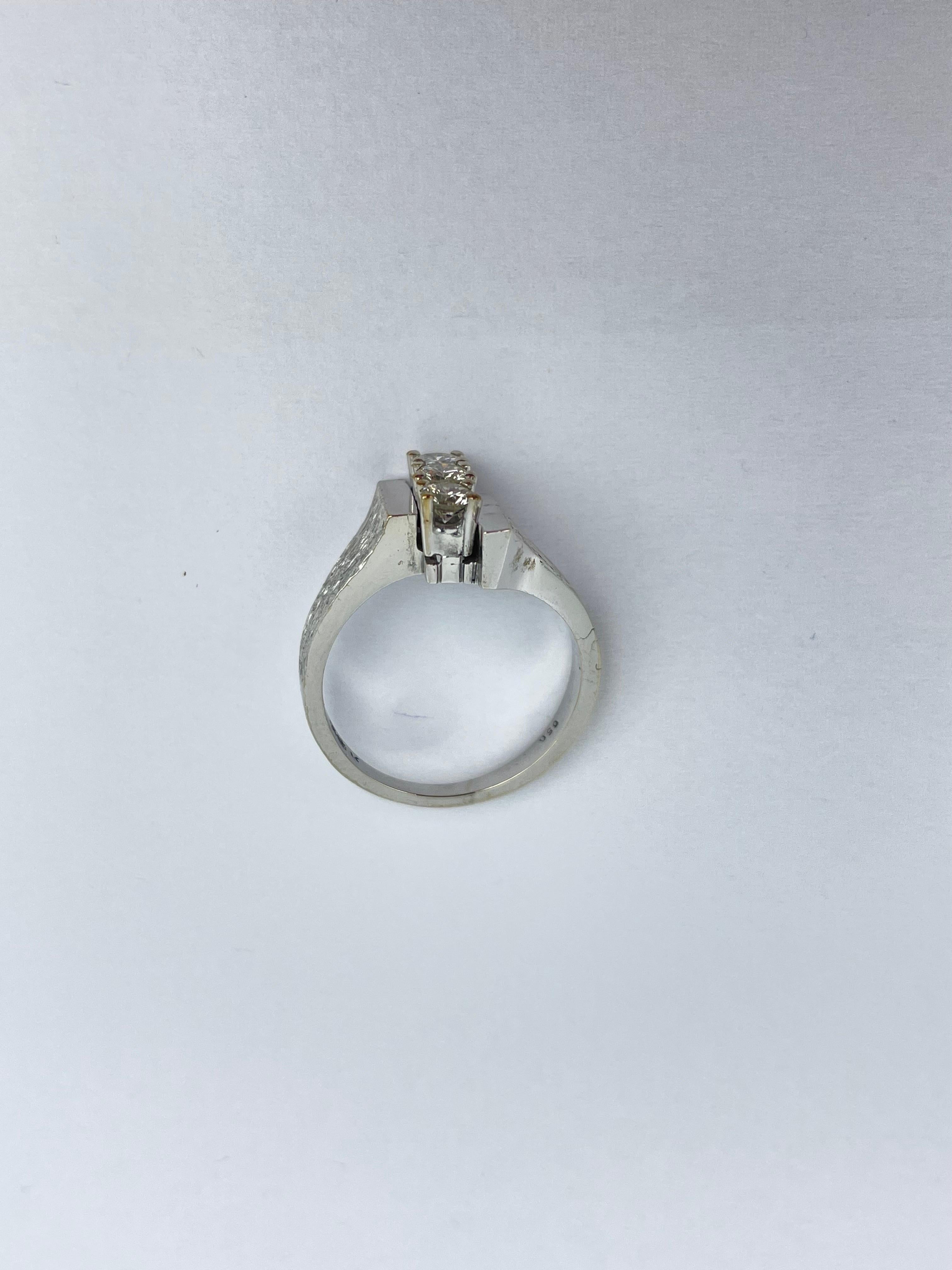 18k White Gold Ring, Diamonds 0.50 Carat For Sale 3