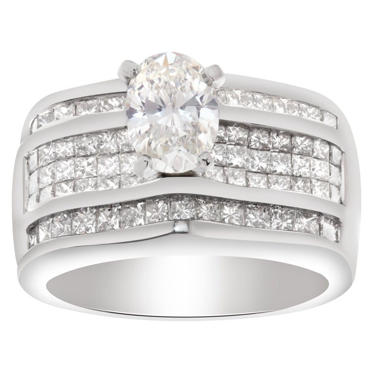 18k White Gold Ring With 1 Carat Diamond