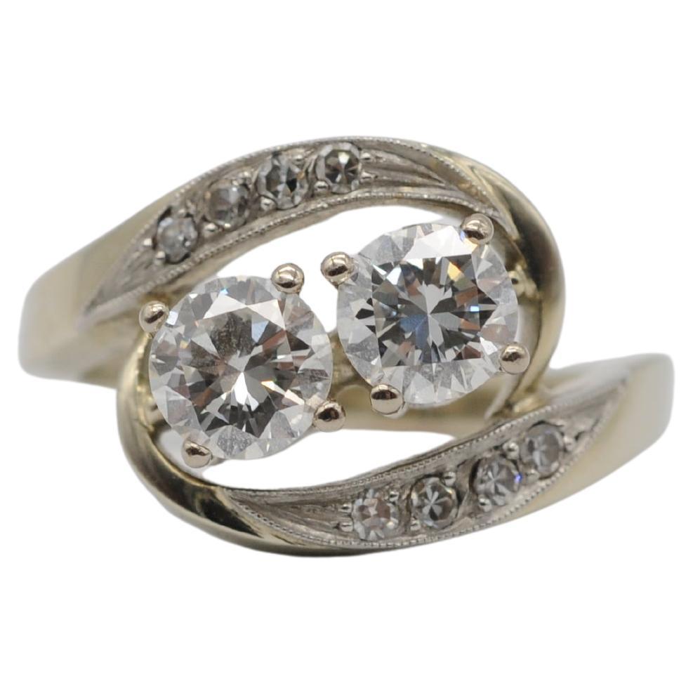 18K White Gold Ring with 0.50ct Total Brilliant Cut Diamonds, F-G, VVS2-VS1