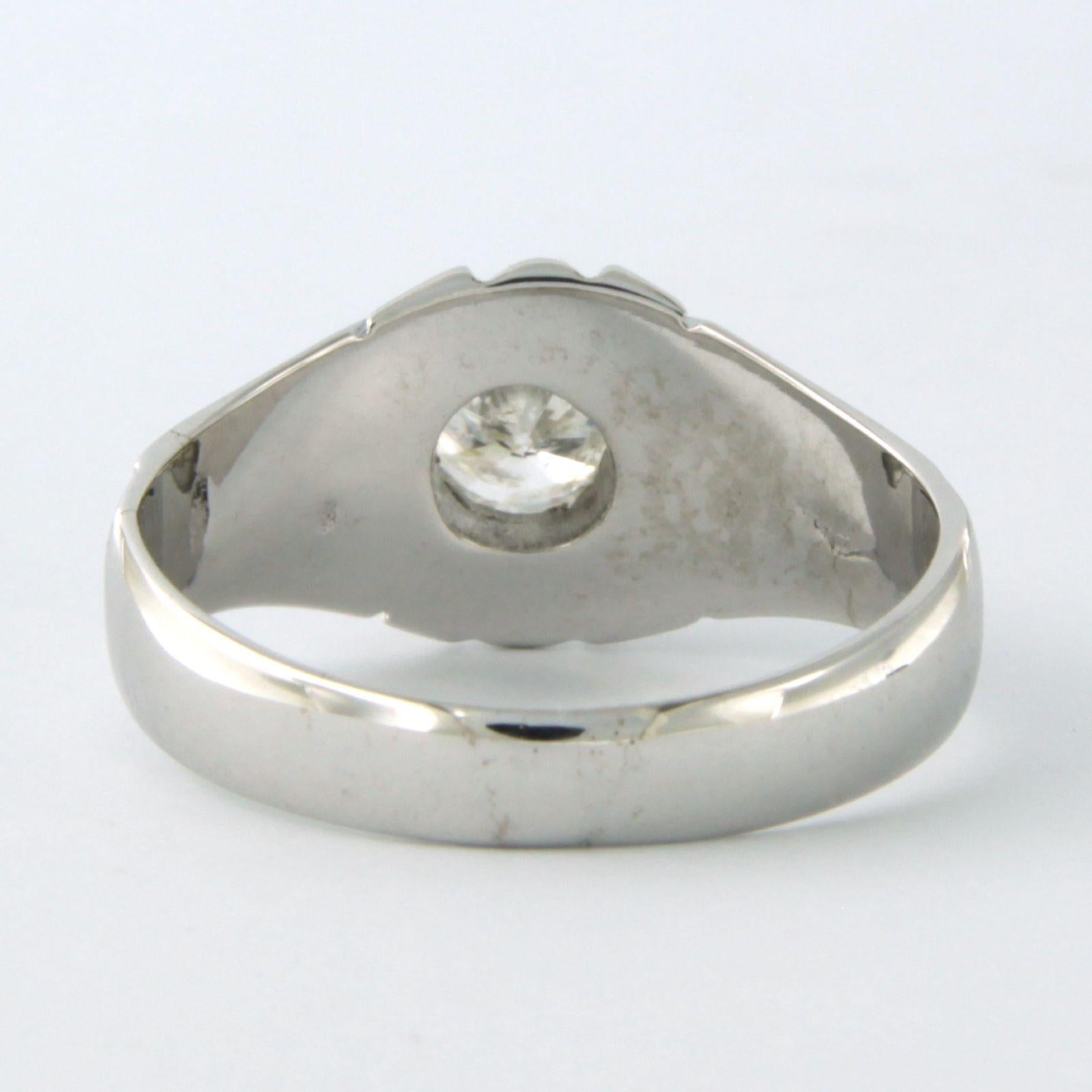 Taglio brillante Anello in oro bianco 18 carati con diamante taglio brillante fino a 0,90ct - 7,2 grammi in vendita