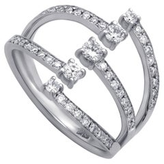 18k White Gold Ring with Brilliant Diamonds