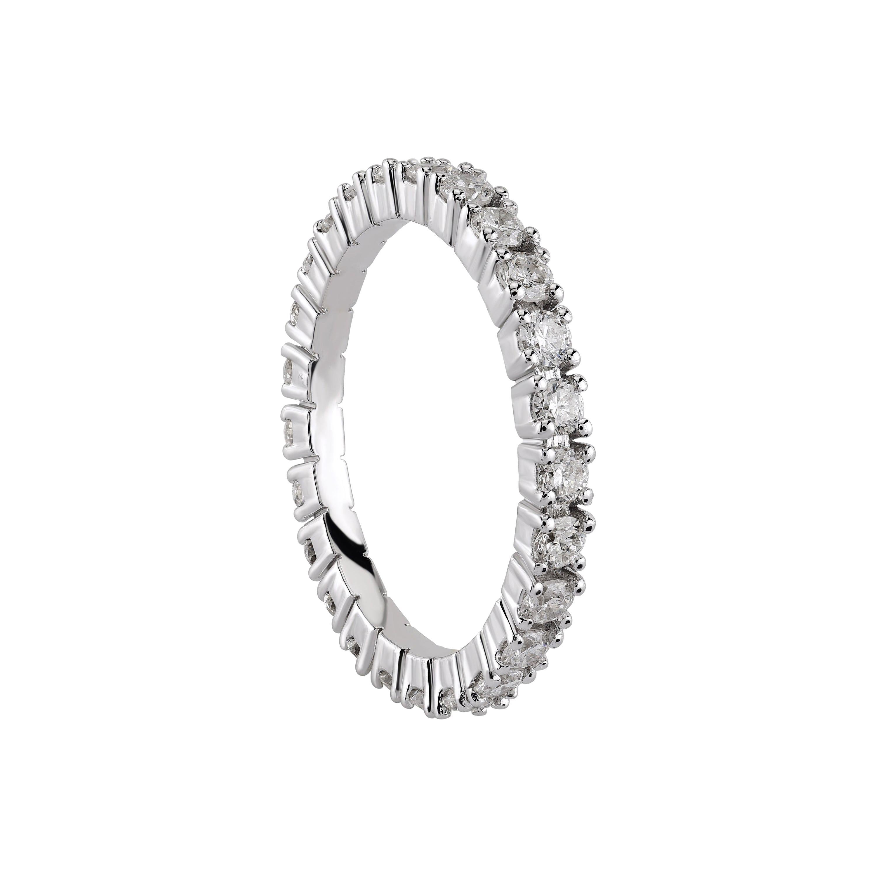 For Sale:  18k White Gold Ring with Diamonds