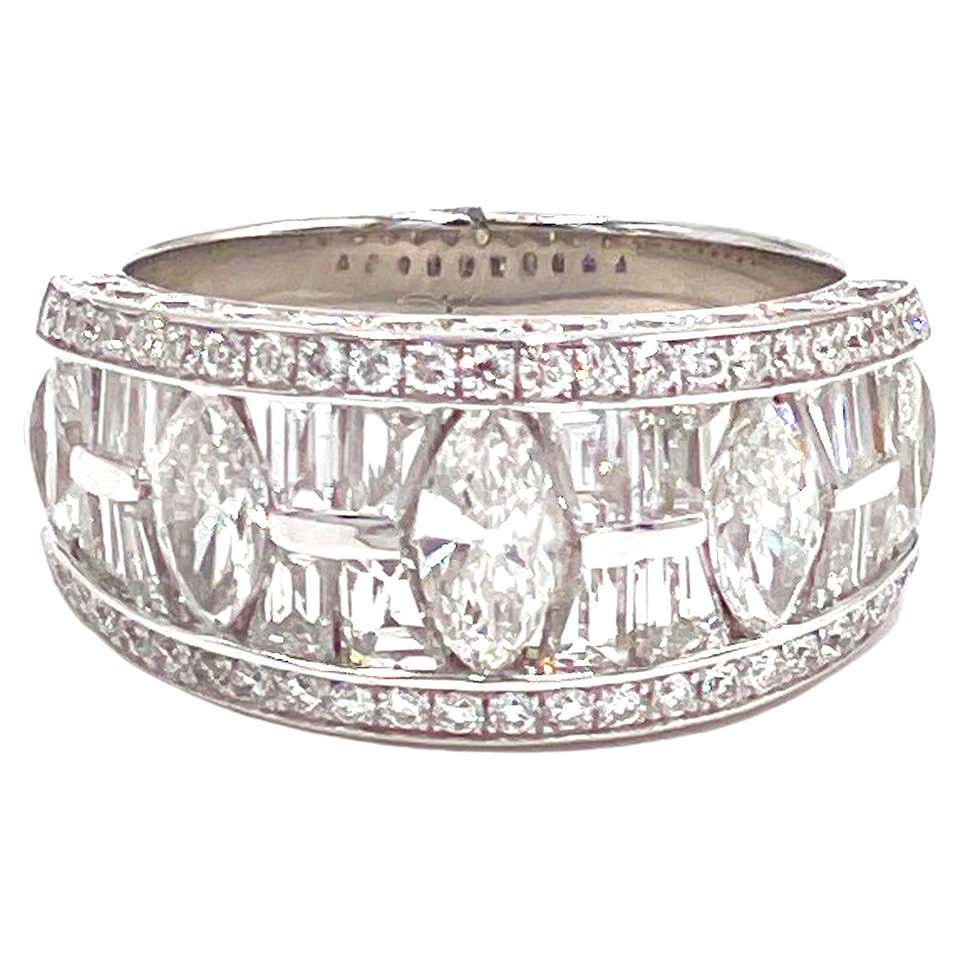 Jye's Right Hand Gold Platinum and Diamond Ring at 1stDibs