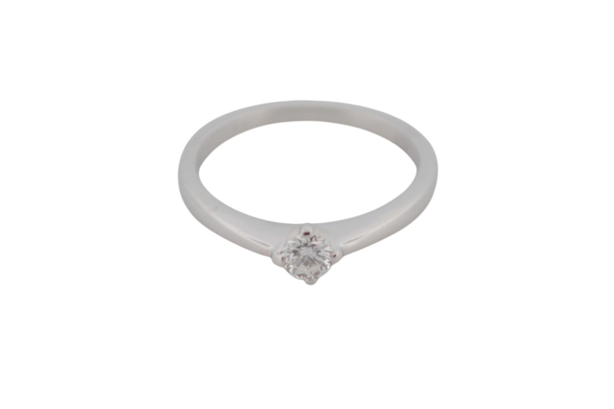 18K White gold ring with natural diamond_127489 In Excellent Condition For Sale In București, București