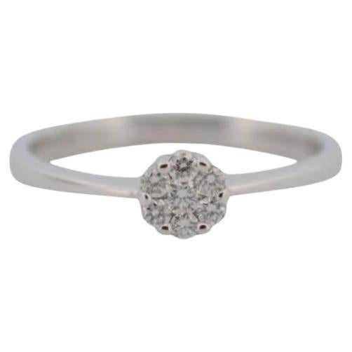 18K White Gold Ring with Natural Diamonds