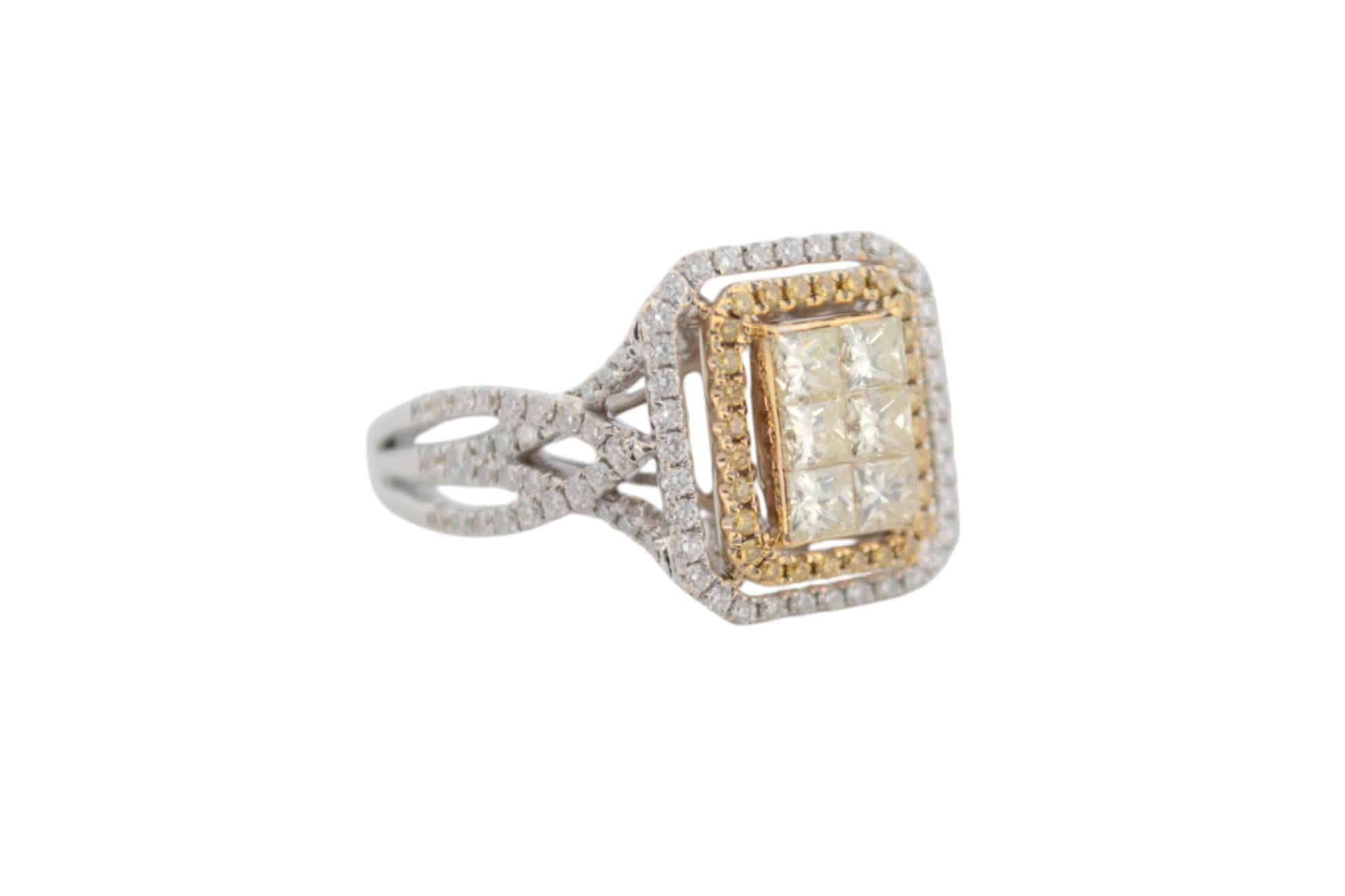 Ring aus 18K Weißgold mit natürlichen Diamanten_129417 Damen im Angebot