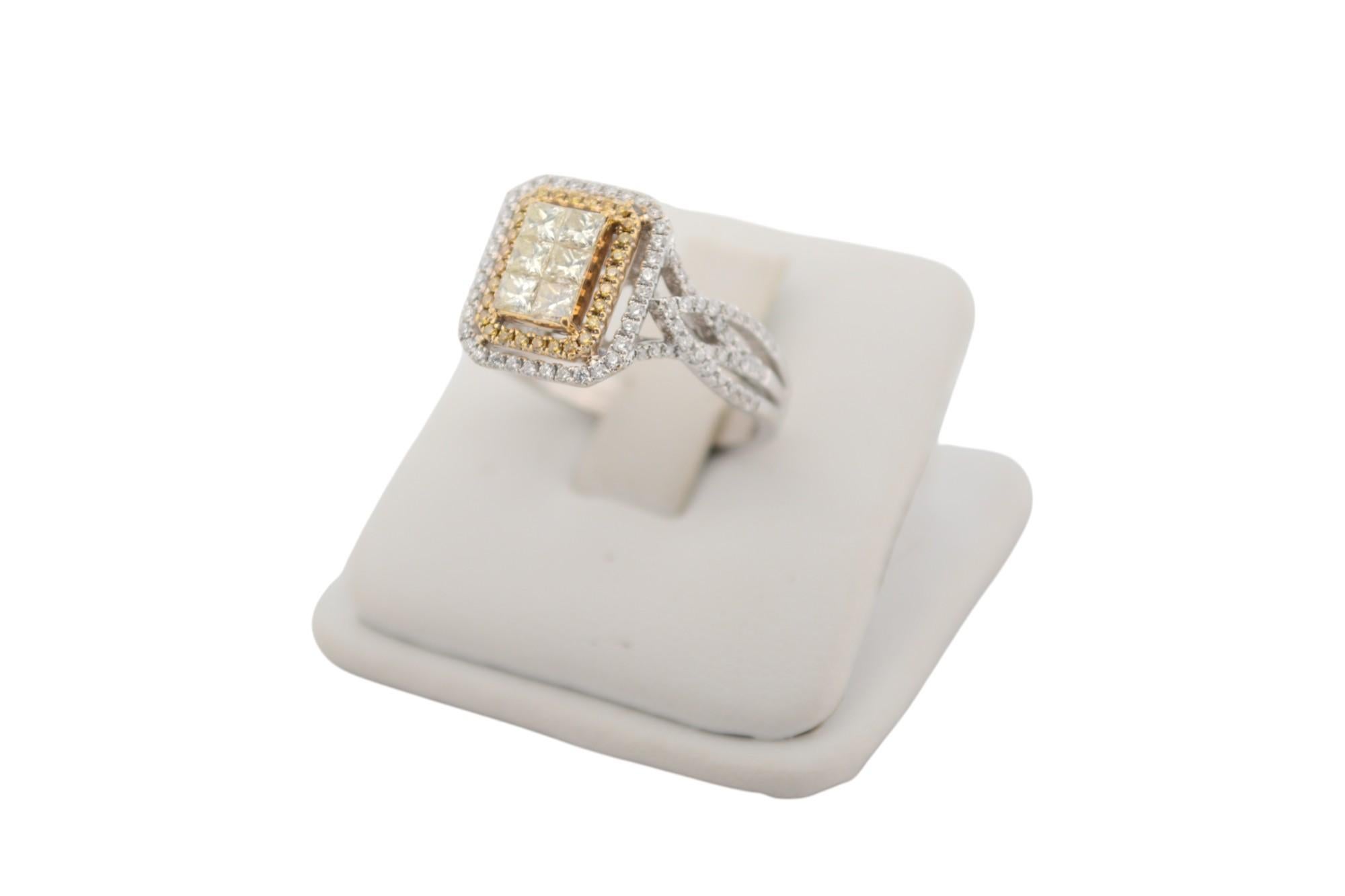 Ring aus 18K Weißgold mit natürlichen Diamanten_129417 im Angebot 2