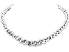 18K White Gold Rolo Chain Necklace — 8.3mm — 18 Inches