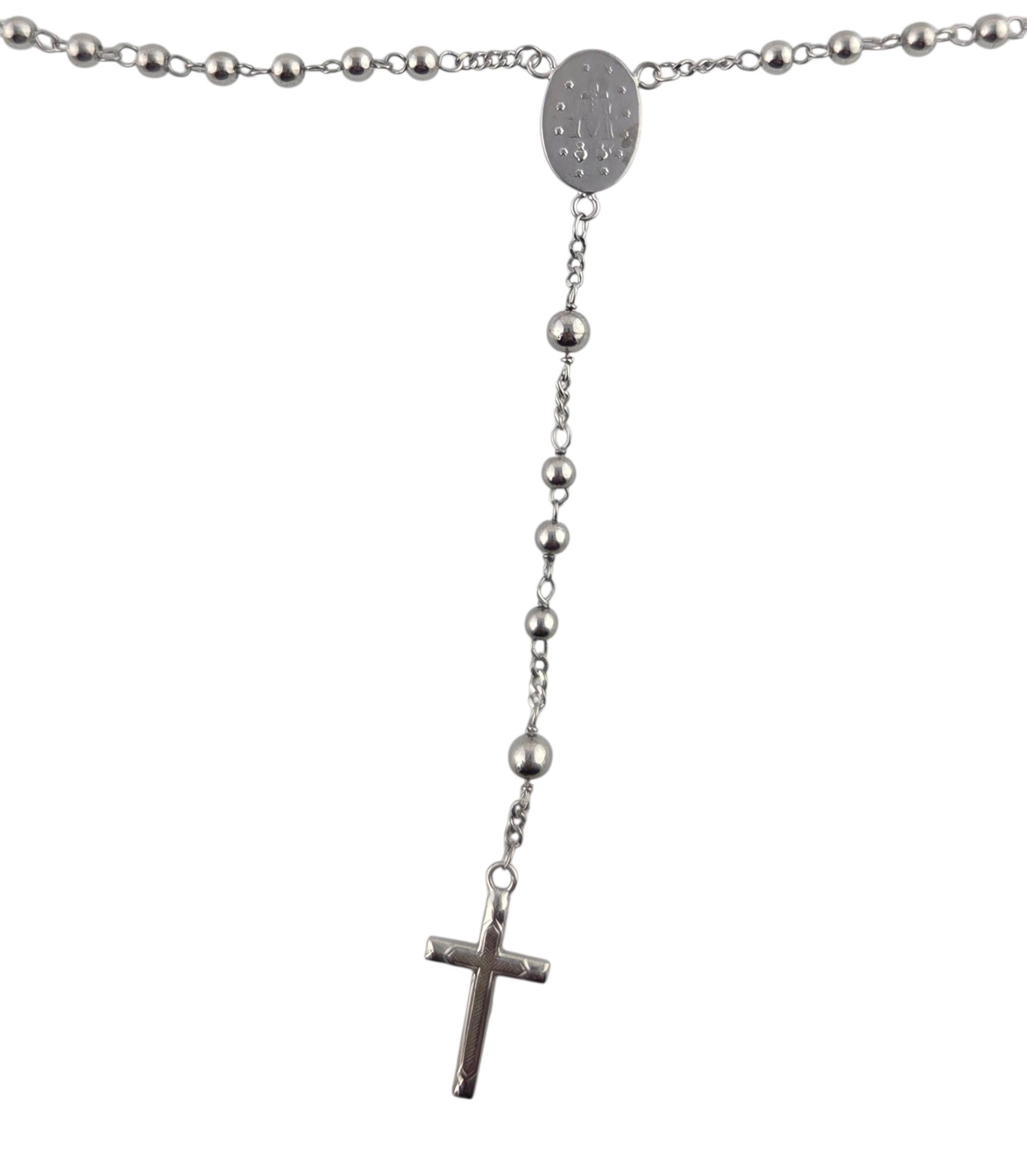 Contemporaneo Grani del rosario in oro bianco 18 carati #23852 in vendita