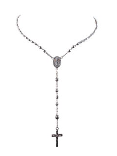 18K White Gold Rosary Beads #23852