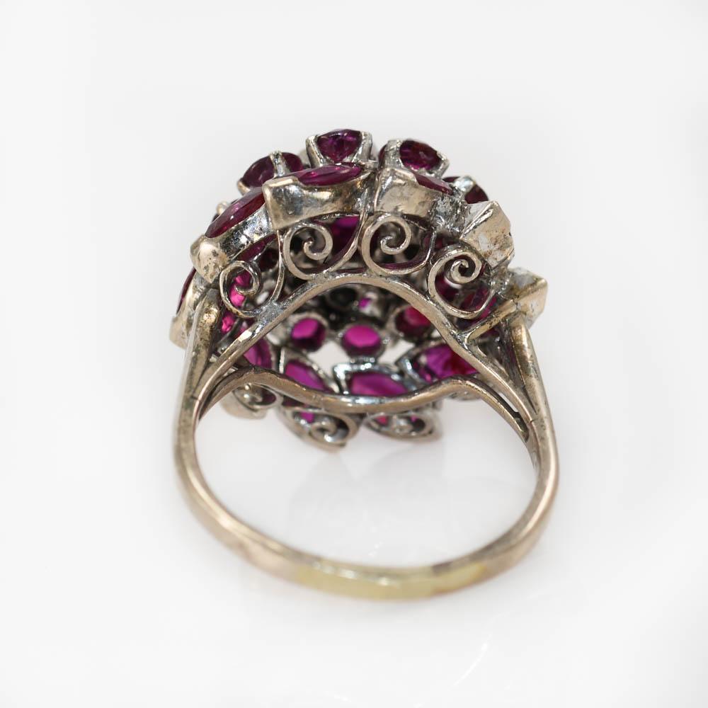 18k White Gold Ruby and Diamond Ring 3.50tcw, 8.8gr For Sale 1