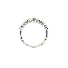 18k White Gold Sapphire Cts 0.22 Diamond Engagement Ring