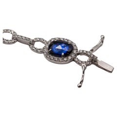 18k White Gold Sapphire Diamond Bracelet