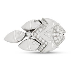 18K White Gold 'School of Fish' Diamond Earrings