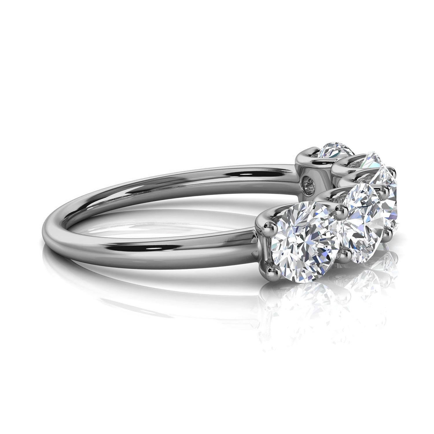 Round Cut 18k White Gold Sevilla Diamond Ring '2.00 Ct. Tw' For Sale