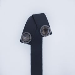 18K White Gold Slice Diamond Stud Earrings